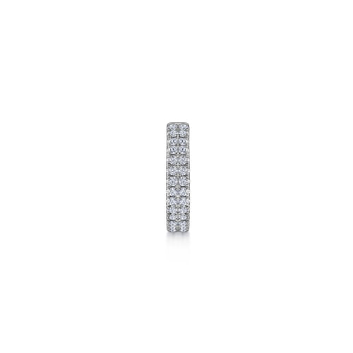 14K White Gold 15mm Diamond Earcuff Earring