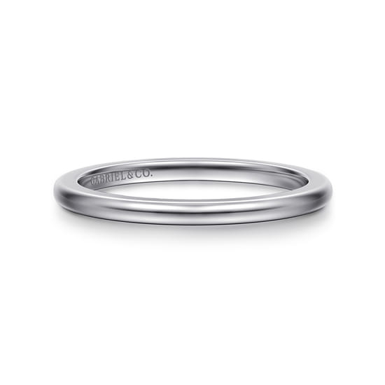 Gabriel - 14K White Gold 1.5mm Mini Spacer Band Gabriel - 14K White Gold 1.5mm Mini Spacer Band