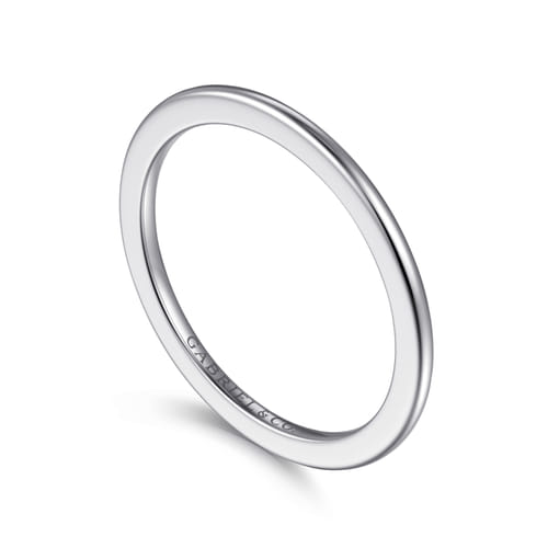 14K White Gold 1mm Mini Spacer Band