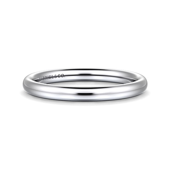Gabriel - 14K White Gold 2.2mm Plain Wedding Band
