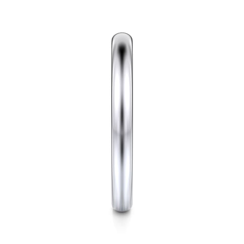 14K White Gold 2.2mm Plain Wedding Band