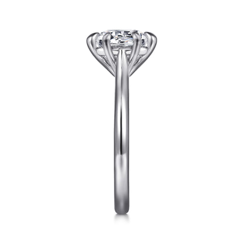 14K White Gold 6 Prong Round Solitaire Diamond Engagement Ring 14K White Gold 6 Prong Round Solitaire Diamond Engagement Ring