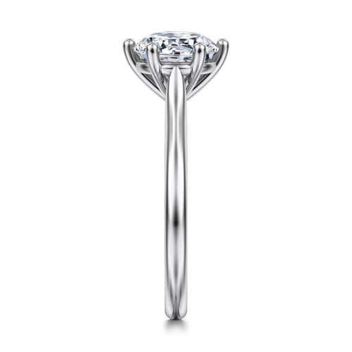 14K White Gold 6 Prong Round Solitaire Diamond Engagement Ring 14K White Gold 6 Prong Round Solitaire Diamond Engagement Ring