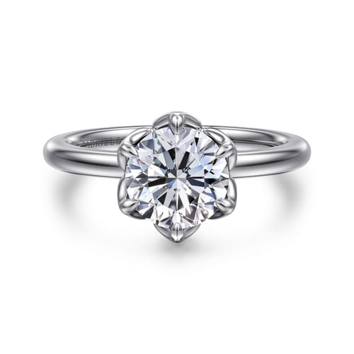14K White Gold 6 Prong Round Solitaire Engagement Ring 14K White Gold 6 Prong Round Solitaire Engagement Ring
