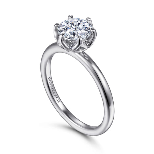 14K White Gold 6 Prong Round Solitaire
Engagement Ring