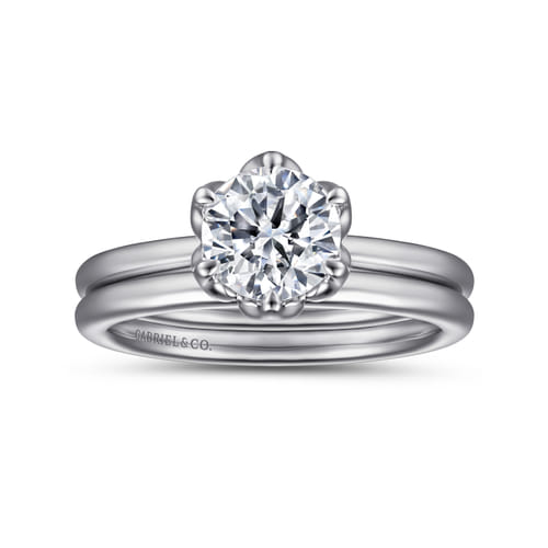 14K White Gold 6 Prong Round Solitaire
Engagement Ring