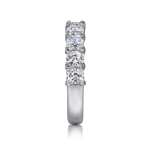 14K White Gold 9 Stone Radiant Cut Diamond Anniversary Band