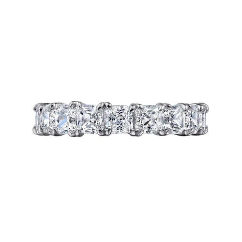 14K White Gold 9 Stone Radiant Cut Diamond Anniversary Band