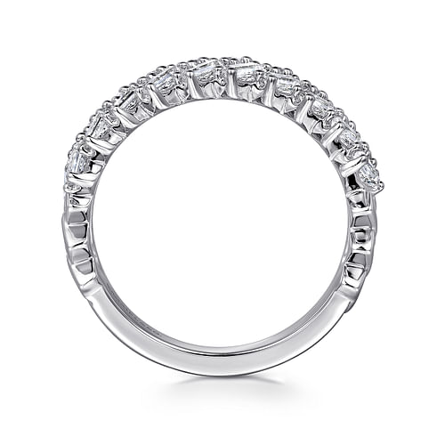 14K White Gold Baguette Diamond Anniversary Band