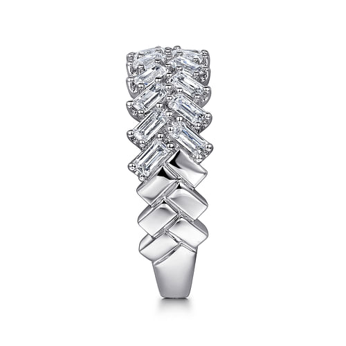 14K White Gold Baguette Diamond Anniversary Band