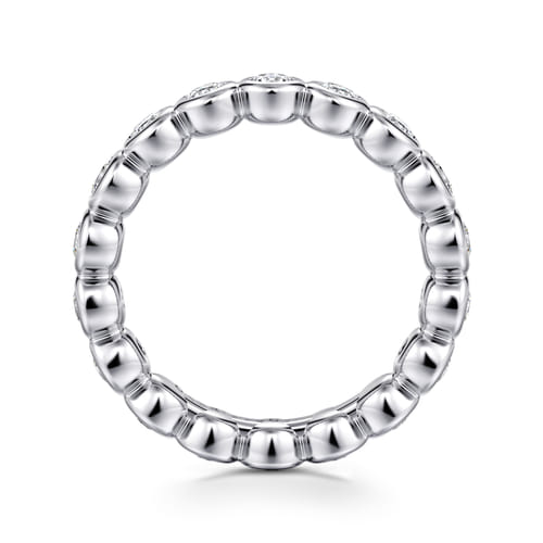 14K White Gold Bezel Diamond Eternity Band