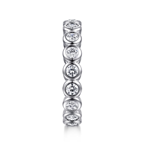 14K White Gold Bezel Diamond Eternity Band