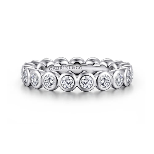14K White Gold Bezel Diamond Eternity Band 14K White Gold Bezel Diamond Eternity Band