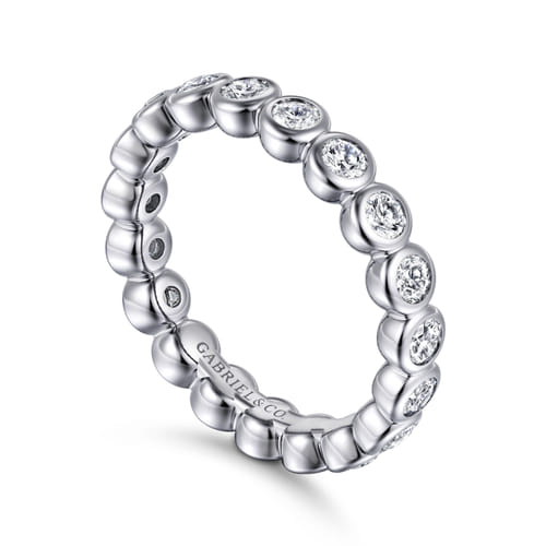 14K White Gold Bezel Diamond Eternity Band 14K White Gold Bezel Diamond Eternity Band