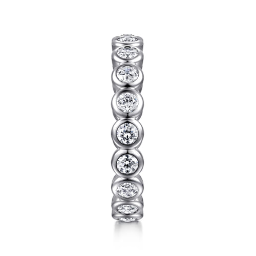 14K White Gold Bezel Diamond Eternity Band 14K White Gold Bezel Diamond Eternity Band