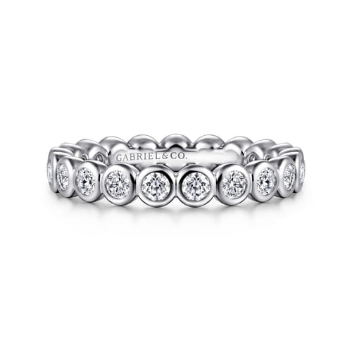 14K White Gold Bezel Diamond Eternity Band 14K White Gold Bezel Diamond Eternity Band