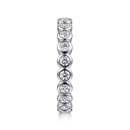 14K White Gold Bezel Diamond Eternity Band 14K White Gold Bezel Diamond Eternity Band