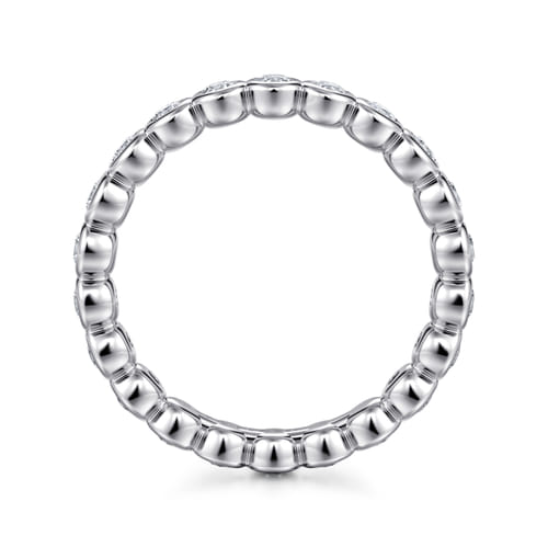 14K White Gold Bezel Diamond Eternity Band