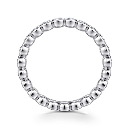 14K White Gold Bezel Diamond Eternity Band