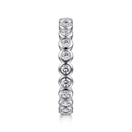 14K White Gold Bezel Diamond Eternity Band