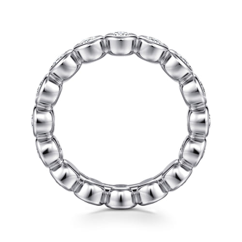 14K White Gold Bezel Diamond Eternity Band