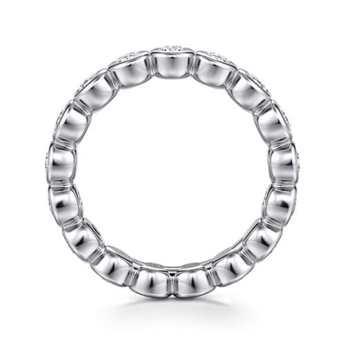 14K White Gold Bezel Diamond Eternity Band