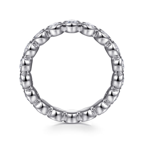14K White Gold Bezel Diamond Eternity Band