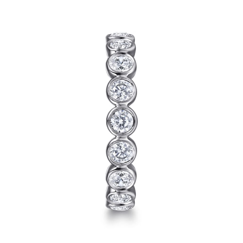 14K White Gold Bezel Diamond Eternity Band