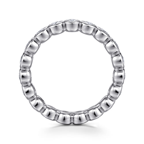 14K White Gold Bezel Diamond Eternity Band