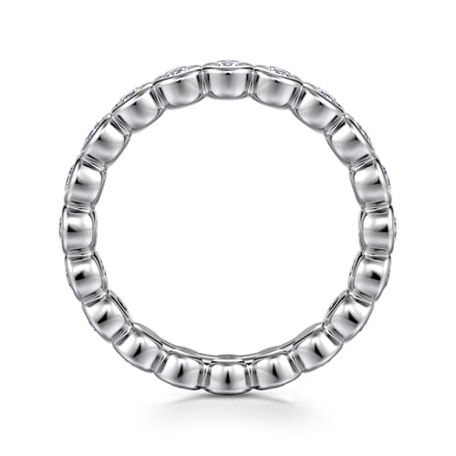 14K White Gold Bezel Diamond Eternity Band