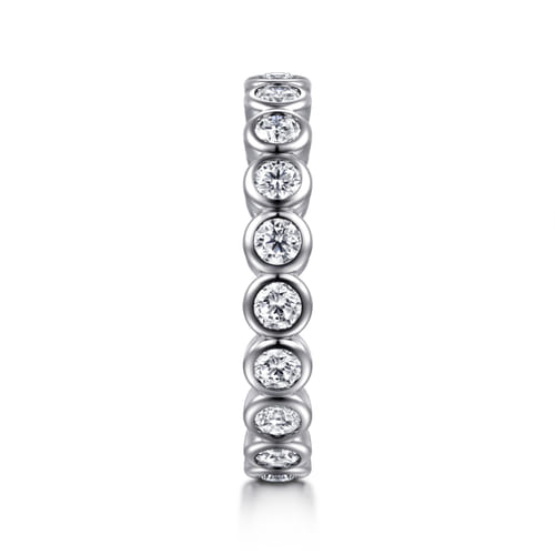 14K White Gold Bezel Diamond Eternity Band