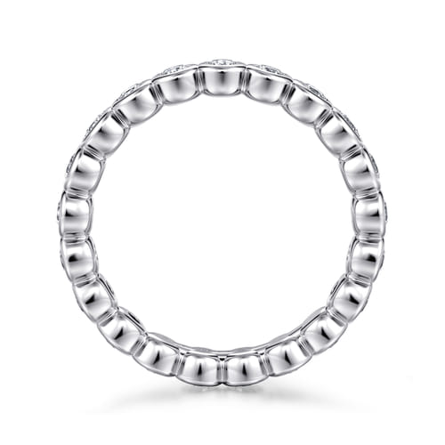 14K White Gold Bezel Diamond Eternity Band