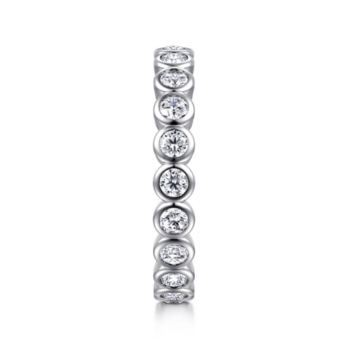 14K White Gold Bezel Diamond Eternity Band