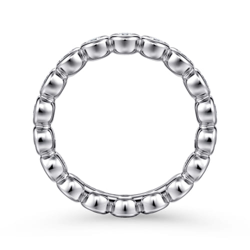 14K White Gold Bezel Diamond Eternity Band
