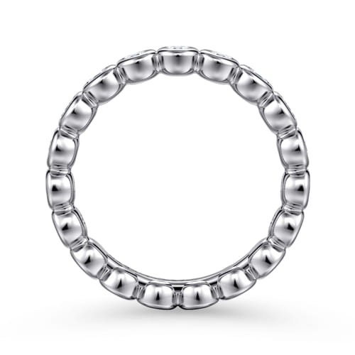14K White Gold Bezel Diamond Eternity Band