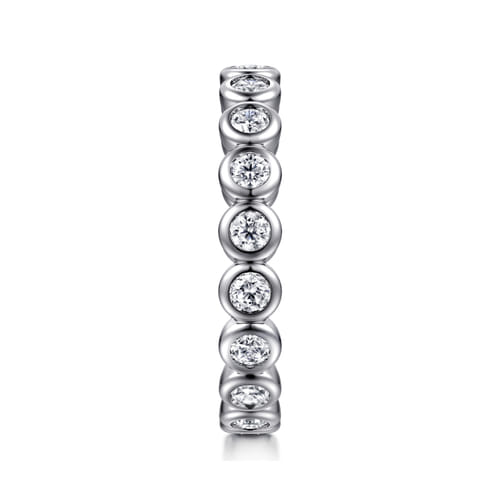 14K White Gold Bezel Diamond Eternity Band