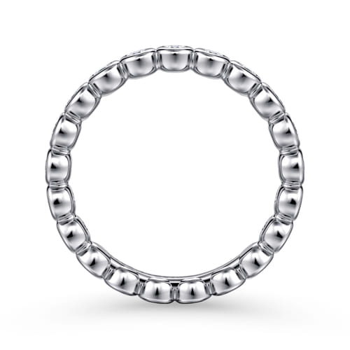 14K White Gold Bezel Diamond Eternity Band