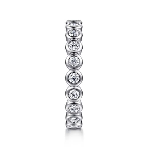 14K White Gold Bezel Diamond Eternity Band