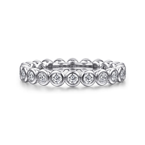 14K White Gold Bezel Diamond Eternity Band 14K White Gold Bezel Diamond Eternity Band
