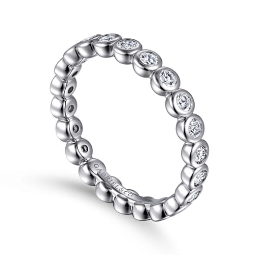 14K White Gold Bezel Diamond Eternity Band 14K White Gold Bezel Diamond Eternity Band