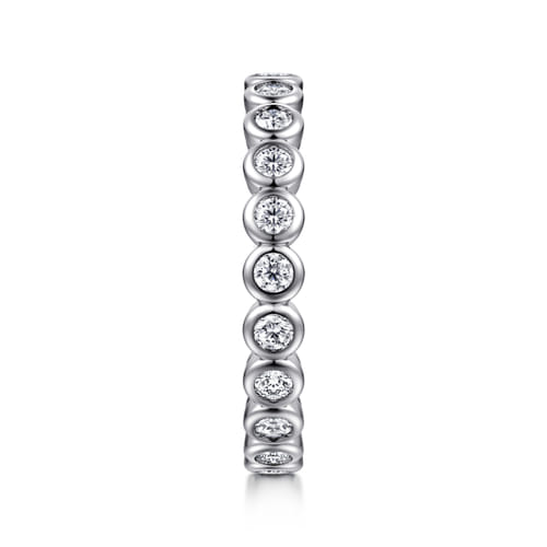 14K White Gold Bezel Diamond Eternity Band 14K White Gold Bezel Diamond Eternity Band