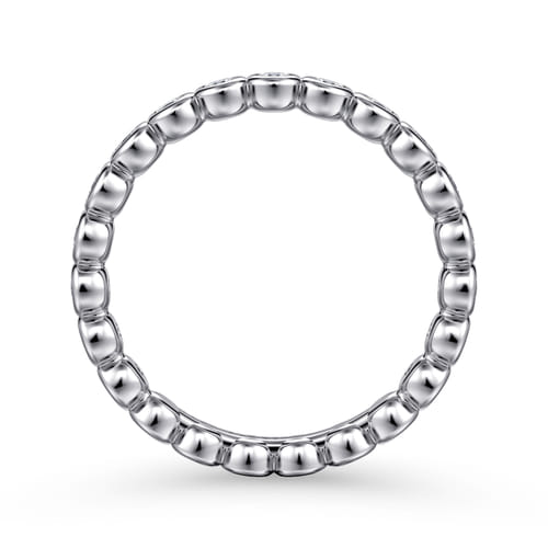 14K White Gold Bezel Diamond Eternity Band