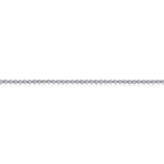 14K White Gold Bezel Set Diamond Tennis Bracelet angle 2