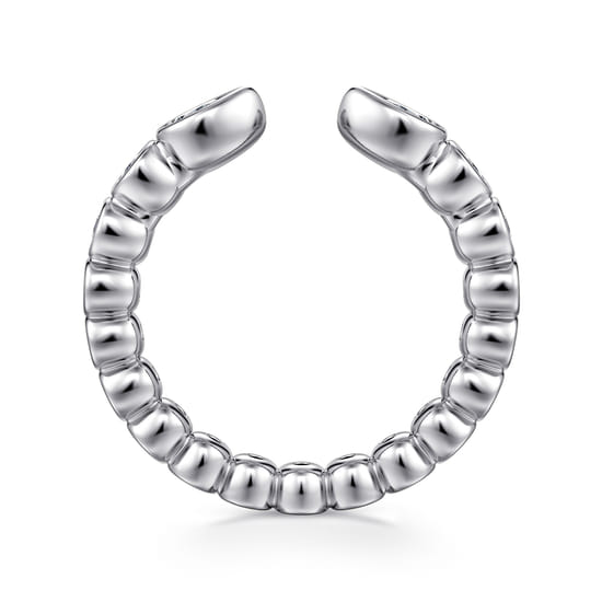 14K White Gold Bezel Set Pear and Round Open Diamond Eternity Band angle 2 14K White Gold Bezel Set Pear and Round Open Diamond Eternity Band angle 2
