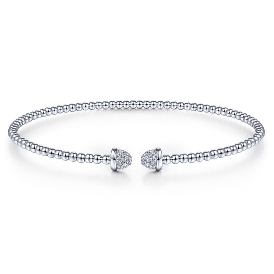Gabriel - 14K White Gold Bujukan Diamond Split Bangle