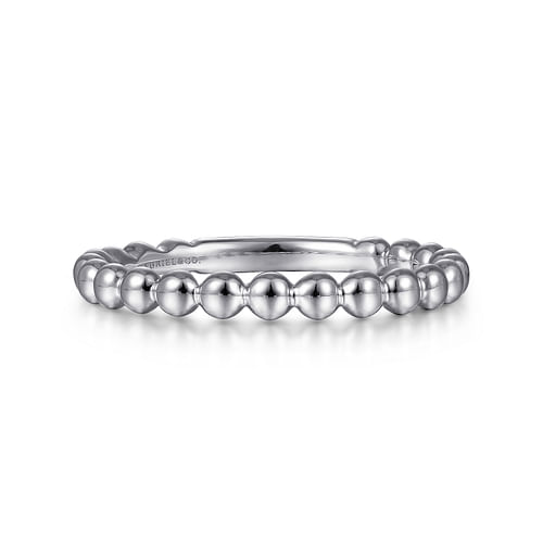 14K White Gold Bujukan Stackable Ring