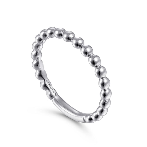 14K White Gold Bujukan Stackable Ring