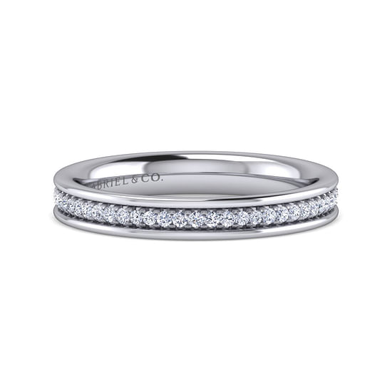 Gabriel - 14K White Gold Channel Prong Diamond Anniversary Band