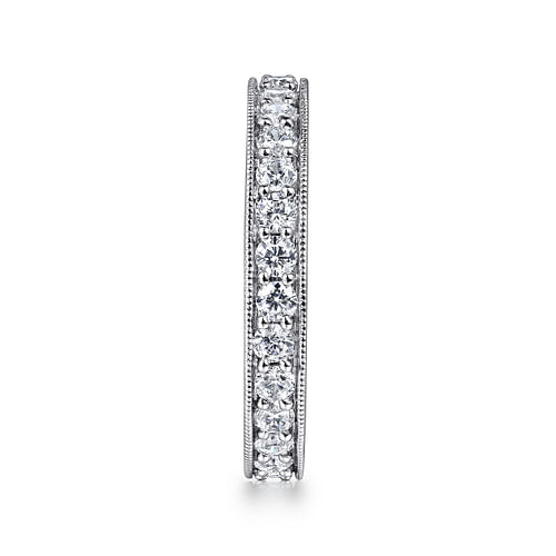 14K White Gold Channel Prong Set Diamond Eternity Band