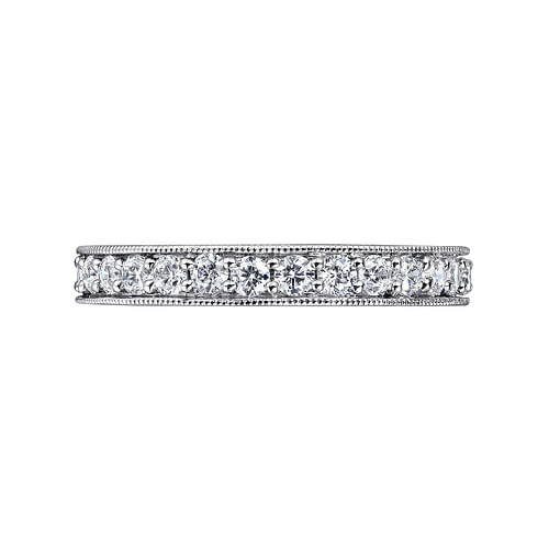 14K White Gold Channel Prong Set Diamond Eternity Band